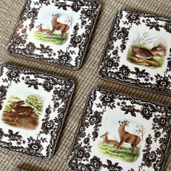 Spode Vintage Animal Print Coasters Set - Picture 2 of 3